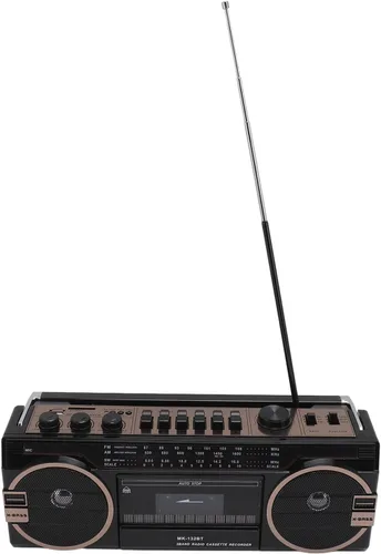 Vista 9 de Reproductor de casete portátil, Retro Blueooth, AM FM SW Radio estéreo reproductor de cinta de casete con altavoz grande y conector