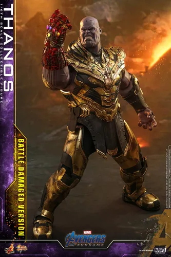 Vista 2 de HOT TOYS 1/6 Avengers: Endgame MMS564 Thanos Battle Versión dañada