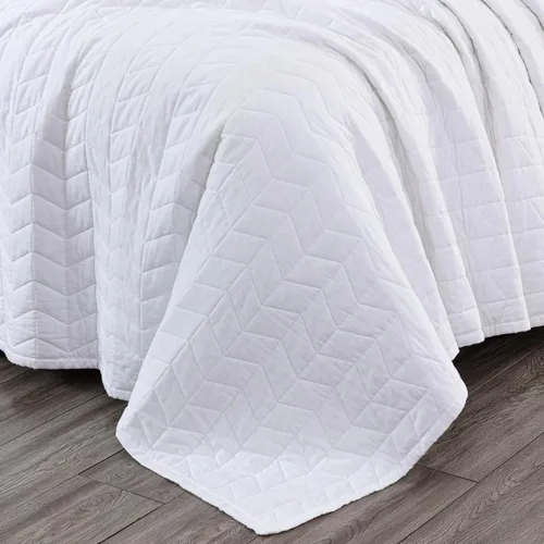 Vista 7 de Chezmoi Collection - Juego de fundas de edredón y fundas de almohada de algodón macizo, estilo vintage, Algodón, Blanco, gemelo