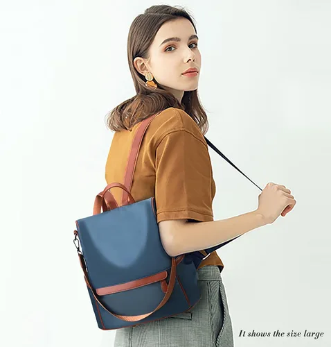 Vista 7 de Charmore - Mochila de viaje para mujer, de nylon, antirrobo, resistente al agua, ligera, estilo casual