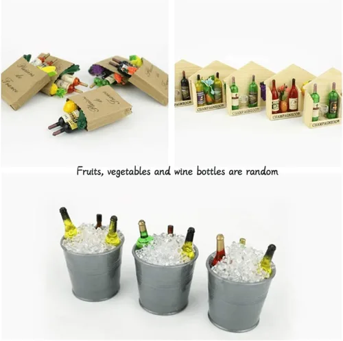 Vista 8 de 10 unids/set creativo estereoscópico botella de vino serie nevera imán nevera etiqueta magnética Home Deco imán accesorios de cocina (madera)