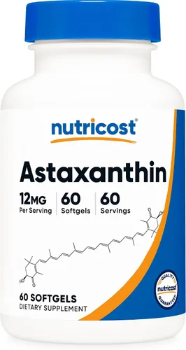 Vista 7 de Nutricost Astaxantina 12 mg, 30 cápsulas blandas, sin OMG y sin gluten