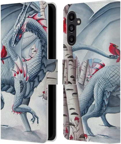 Vista 187 de Head Case Designs Officially Licensed Carla Morrow Galactic Entrancement Dragons Leather Wallet Case Compatible with Samsung Galaxy A07 4G