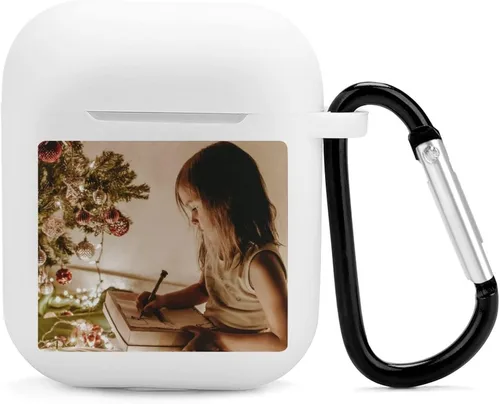 Vista 3 de Funda personalizada para Airpods con diseño de llavero, logotipo y foto, funda personalizada para Airpod para prevención de arañazos en otoño, funda