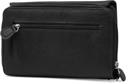 Vista 4 de MUNDI - Cartera de mano espaciosa con correa extraíble para la muñeca y función de bloqueo RFID para mujer negro L