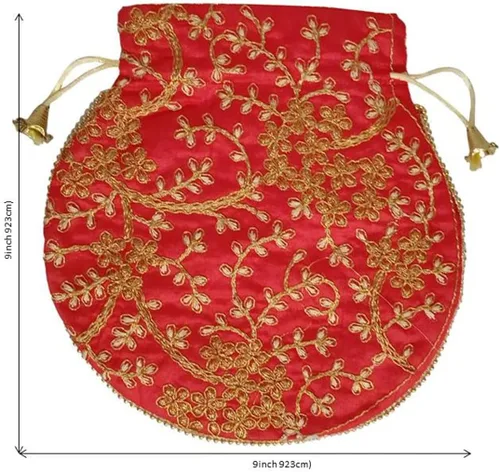 Vista 6 de Purpledip Potli Bags Drawstring Purse (Potli01$)
