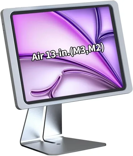 Vista 11 de Soporte magnético en el escritorio con funda de carga A6 para iPad mini (A17 Pro, A15 Bionic) de 8.3 pulgadas, forma clásica de L, base de metal