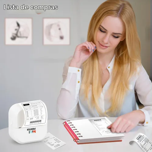 Vista 9 de Impresora de Pegatinas - Impresión Rápida de 24"/Min - Impresora Bluetooth Sin Tinta y Fabricante de Pegatinas con 13 Rollos de Papel, Impresora