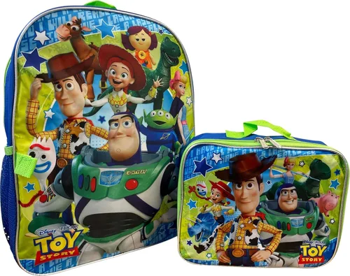 Vista 3 de Ruz Mochila con licencia para niños de 16 pulgadas con juego de fiambreras extraíbles (Toy story)