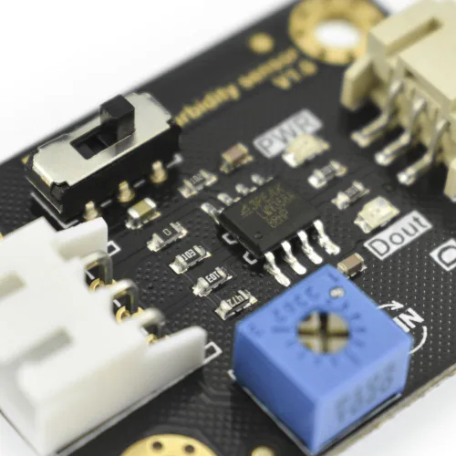 Vista 5 de Gravedad: Sensor de turbidez analógico para Arduino / ESP32 / STM32 / Raspberry Pi (ADC requerido) Monitor de calidad del agua Tiempo
