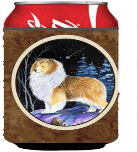 Vista 193 de Caroline's Treasures SS8447CC Starry Night English Bulldog - Enfriador para latas o botellas, lavable, funda plegable con aislamiento para bebidas