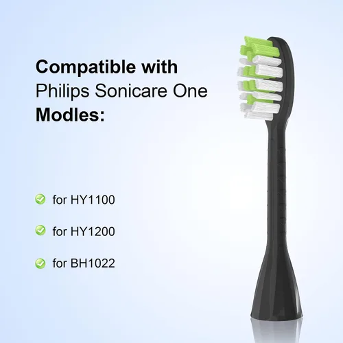 Vista 2 de Cabezales de repuesto para cepillos de dientes compatibles con Philips Sonicare One Cepillo de dientes eléctrico, cabezal de cepillo paquete de 10