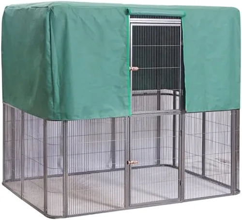Vista 6 de SENY Funda nocturna impermeable para jaula grande de pajarera para aves. (Solo funda verde)
