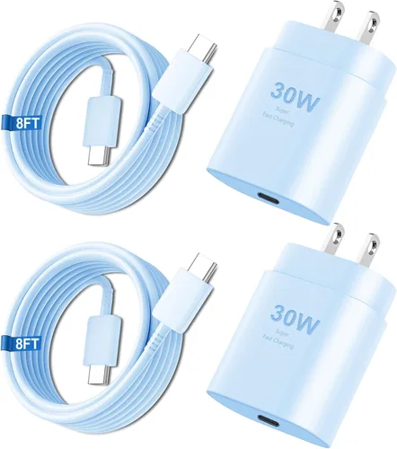 Vista 13 de Cargador de carga rápida para iPhone 18, 17, 16, 15, cargador USB C de 30 W Blanco-30W