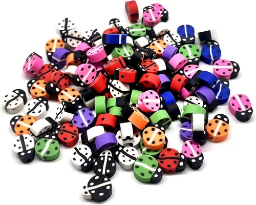 Vista 35 de 100 piezas de cuentas de arcilla polimérica Heishi espaciadoras mixtas, suministros para hacer pulseras, pendientes, collares de bricolaje, Bandera