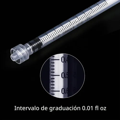 Vista 8 de Paquete de 30 jeringas Luer Lock de 0.03 fl oz sin aguja, jeringas