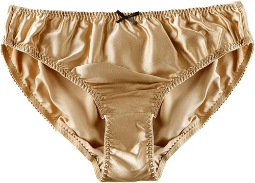 Vista 4 de Bragas de seda pura para mujer, multipares, suaves, saludables, bikini clásico, ropa interior casual