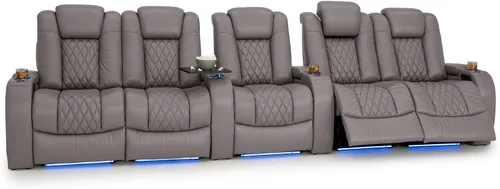 Vista 20 de Seatcraft Asiento de cine en casa Diamante Marrón Reclinable Individual