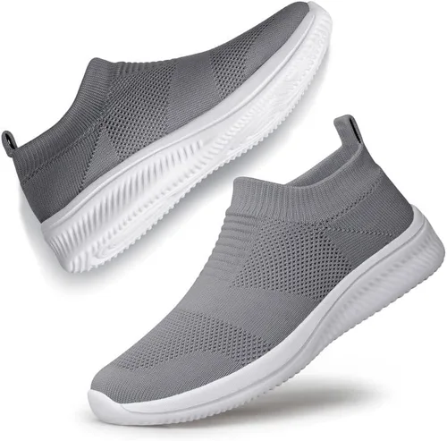 Vista 4 de Vidbiv - Tenis casuales para caminar para hombre, transpirables, ligeros, cómodos, de malla