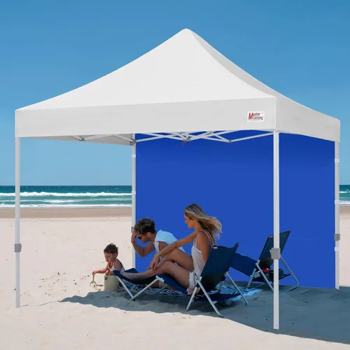 Vista 7 de MASTERCANOPY Toldo de 8x8 pies SunWall Toldo Instantáneo Pared Lateral para Toldos Emergentes Tiendas Gazebos, Protección UV Solo Pared Lateral Azul