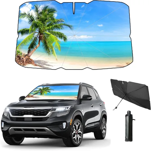Vista 37 de Parasol plegable para parabrisas de auto para ventana delantera Sombrilla para parabrisas de auto Visor solar para parabrisas 2025 Accesorios