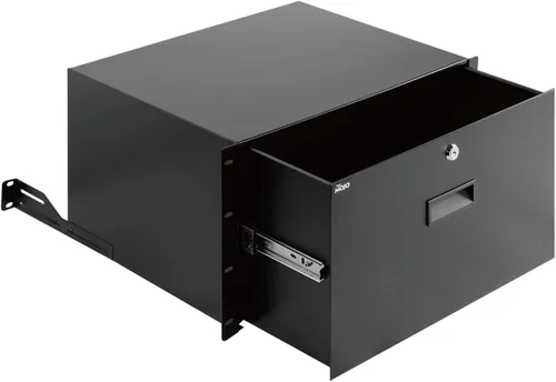 Vista 10 de Tecmojo Cajón de rack de 1U, cajón de montaje en rack para equipo de red de 19 pulgadas, rack de servidor/AV o gabinete de gabinete, cajón