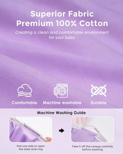 Vista 3 de Dosel de cama con luces de estrella, dosel de doble capa para cama, tienda de campaña de princesa para habitación de niñas, cortina de dosel