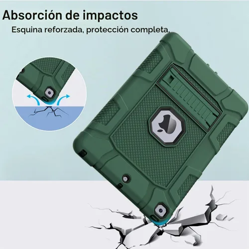 Vista 4 de Azzsy Funda para iPad de 9ª generación, iPad de 8ª generación, iPad de 7ª generación (10,2 pulgadas, modelo 2021/2020/2019), resistente a los Verde
