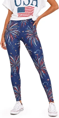 Vista 11 de sissycos - Leggings para mujer de los años 80 con estampado neón salpicado artístico, suaves como la seda y elásticas Splash abstracto