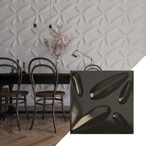 Vista 13 de Ekena Millwork 19 5/8 pulgadas de ancho x 19 5/8 pulgadas de alto, pétalo EnduraWall decorativo 3D, cobre envejecido (cubre 2.67 pies cuadrados).