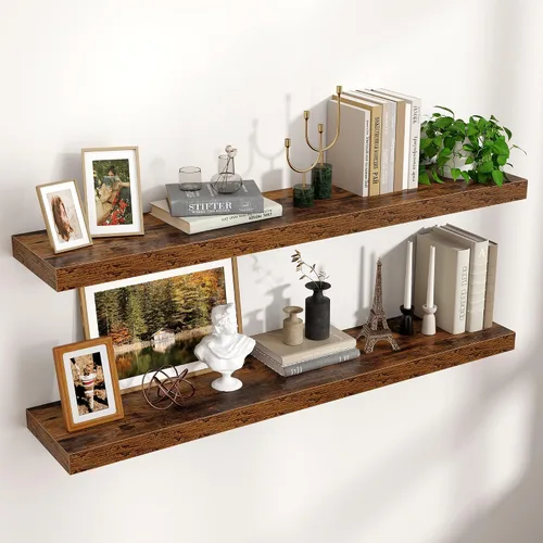 Vista 11 de Estantes flotantes cuadrados para pared de 8 pulgadas de ancho x 8 pulgadas de profundidad x 1.2 pulgadas de alto, pequeños estantes de pared
