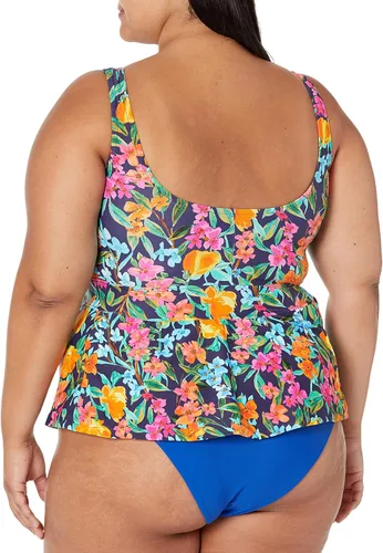 Vista 3 de Maxine Of Hollywood Women's Over The Shoulder Empire Tankini Swimsuit Top