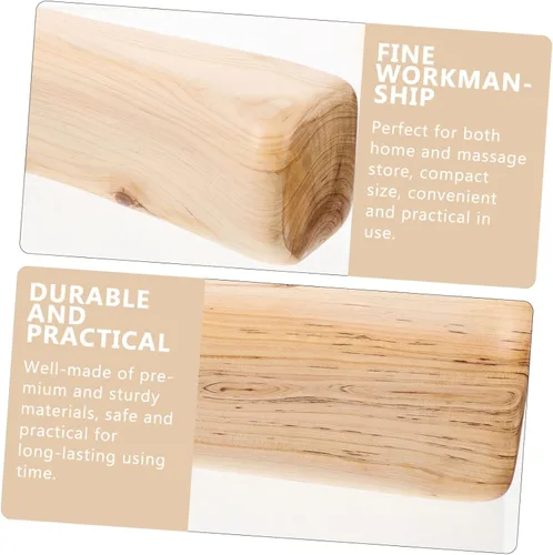 Vista 2 de Almohada de sauna de madera ortopédica para el cuello Almohada de apoyo para el dolor de cuello Almohada de espalda baja Suministro de sala de vapor