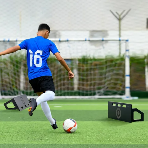 Vista 8 de VEVOR Soccer Rebounder Board, Portable Soccer Wall with 2 Angles Rebound, Foldable HDPE Kickback Rebound Board, Soccer Training Equipment for Kids