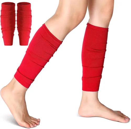 Vista 6 de 4 Pairs Leg Sleeves to Accompany Grip Socks Calf Compression for Soccer, Football, Basketball, Match Your Team Kit