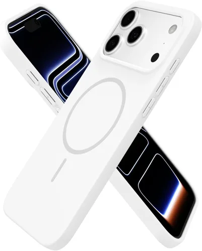 Vista 14 de Oakxco Funda de Silicona Mag Safe para iPhone 12 Pro Max, Funda Magnética Delgada y Fina Compatible con Carga Inalámbrica MagSafe, Bonita Funda