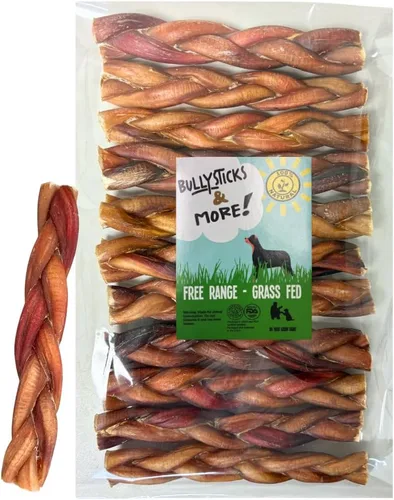 Vista 14 de BULLYSTICKS & MORE Bully Sticks de 6 pulgadas (regulares, paquete de 16 unidades), palitos para perros medianos 100% carne de res alimentada