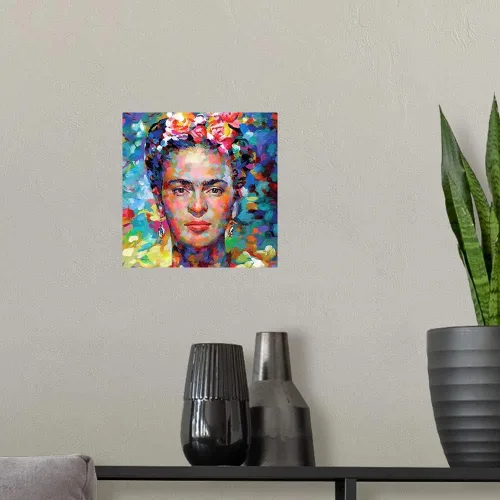 Vista 3 de CANVAS ON DEMAND Vinilo decorativo Frida Kahlo II, obra de arte