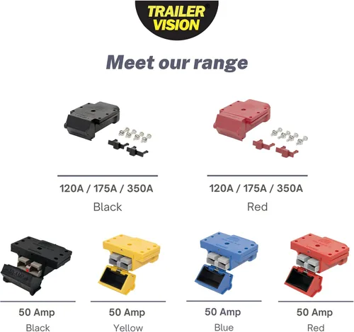 Vista 8 de Trailer Vision 175A Anderson Plug Mount - Cubierta de conector Anderson de 175 amperios con LED - Compatible con SB 175, calibre de cable 2-1/0 AWG