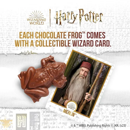 Vista 3 de Harry Potter Rana de chocolate y tarjeta coleccionable, 0.55 onzas, (paquete de 2)