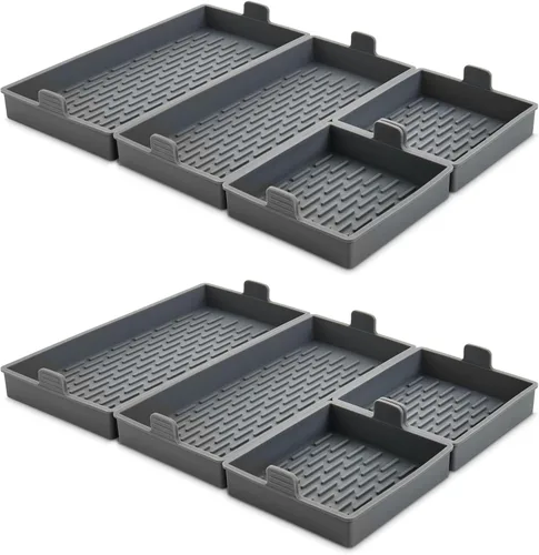 Vista 10 de HIC Kitchen Forro redondo plegable para freidora de aire, reutilizable, silicona de grado europeo, se adapta a cestas de freidora de aire de 5 a 7