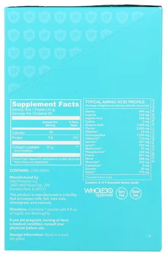 Vista 4 de Vital Proteins Colágeno marino sin sabor SGL, 0.35 oz