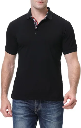 Vista 3 de Esabel.C Mens Polo Shirts Performance Short Sleeve Rugular Fit Fashion Designed Shirts for Men