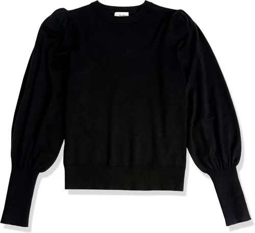 Vista 6 de The Drop Vivienne - Suéter de cuello redondo con hombros acolchados para mujer