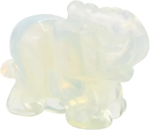 Vista 14 de Estatua de elefante de cristal de piedra de sangre de África, estatua de elefante de bolsillo de 1.5 pulgadas para curación Reiki, regalo