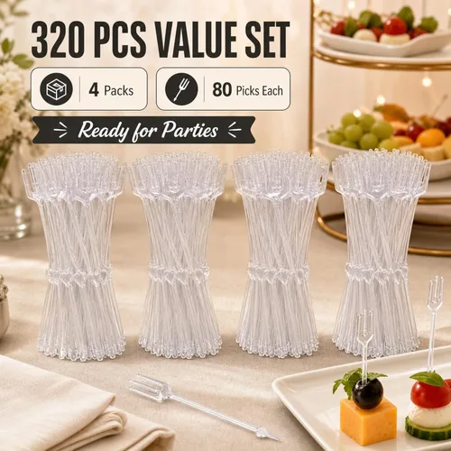 Vista 3 de RHBLME 320 púas florales para tarjetas, de plástico transparente de 9.5 pulgadas, cabeza recta, tarjetero para canasta de arreglos, ramo de regalo