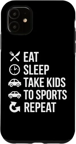 Vista 8 de Eat Sleep Take Kids to Sports Repeat Sports Parent Life Case for iPhone 17