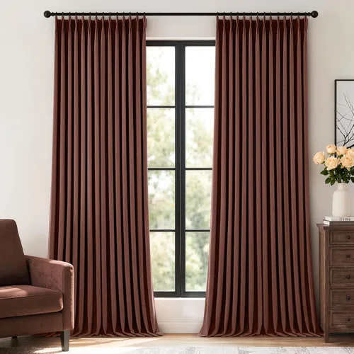 Vista 32 de MIULEE - Cortinas plisadas de lino 100 % opacas de color beige, 40 x 63 pulgadas
