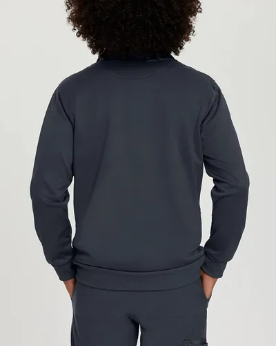 Vista 3 de Urbane Performance 9972 - Chaqueta de uniforme médico con cierre frontal para hombre, Azul marino