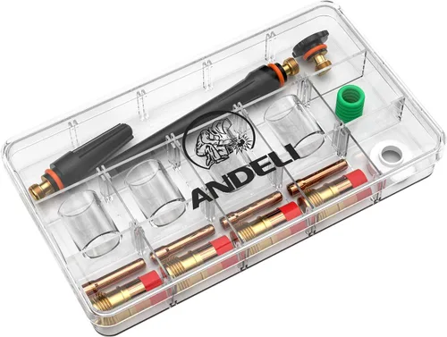 Vista 2 de ANDELI 22PCS TIG soldadura antorcha accesorios kit para WP-17/18/26 10 #